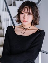 ヘアークラフト(Hair Craft)&nbsp;くびれボブパーマ×ナチュラルベージュ【岡山】レイヤーカット