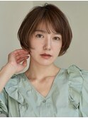 丸みショート・ボブ/丸顔/前髪あり/絶壁解消/30代/40代/50代