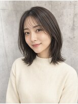 アフィーロ(ACHFILO)&nbsp;前髪エクステ20代30代大人女子　ココアブラウン　韓国人風透け感