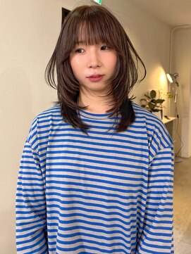 ニコフクオカヘアーメイク(NIKO Fukuoka Hair Make) 〈NIKO〉ハッシュカット.ミディアムレイヤー.グレージュ.福岡