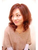 ヘアーメイク ロコ(HAIR MAKE ROCO) プラムカラーのゆるやかヘア