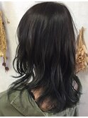 アッシュ系ブルーブラック