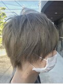 メンズショート×グレージュ