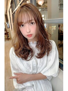 マリアバイアフロート(Maria by AFLOAT) 【shige】濡れ髪くすみブルーオリーブカラーレイヤーミディアム