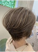 明るい白髪ぼかし♪カット+育てるハイライト+カラー+Aujua