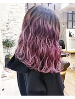 パープル(purple) グラデーションベリーピンク