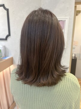 ロンドプランタン 恵比寿(Lond Printemps) 切りっぱなしふんわりミディアム透明感ヌーディカラー【中居】