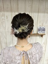 ルチル(Rutile)&nbsp;ドライフラワーを使ったアップスタイル
