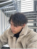 波巻きスパイラル×センターパート