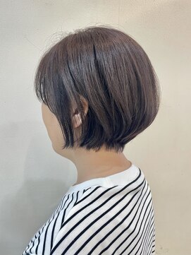 オーリーヘア 希望ヶ丘店(Olliy hair) ベージュピンク/刈り上げボブ/20代30代40代50代