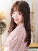 艶カラーミルクティーピンクエアストレートa志木20代30代40代