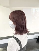 小森谷,切りっぱなしボブ,エアリーロング美髪ピンクブラウンg113