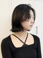 エヌアイ オモテサンドウ(ni omotesando)&nbsp;韓国タッセルカット/黒髪ボブ/Aujuaカラー　上野
