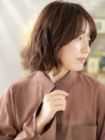 カバーヘア ブリス 戸田公園西口店(COVER HAIR bliss)&nbsp;ナチュラルくびレイヤー韓国風ボブパーマa戸田公園20代30代40代