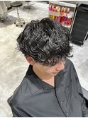 波巻きパーマ