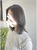 ブリーチなしアッシュブラウン