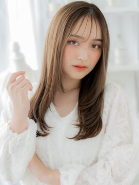 モッズヘア 越谷(mod's hair) グレーベージュ小顔エアストレートワンカールh3越谷20代30代40代