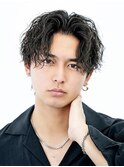 無造作センターパート