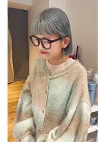 ノラ ウメダ(NORA UMEDA)&nbsp;【chiaki】mint blueハイトーンケアブリーチ髪質改善