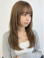 オルク 札幌大通(Orque)&nbsp;オリーブベージュ×髪質改善◎韓国風くびれレイヤー美髪ヘア