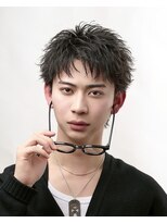 オーシャントーキョー 渋谷神南(OCEAN TOKYO)&nbsp;メンズカット無造作黒髪スパイキーショート刈り上げビジネス流行