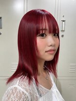 フェイス 石川町 (FACE)&nbsp;艶髪×レッドカラーで周りと差がつくヘアに♪