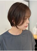 レイヤーカットショートカットボブ丸みショートくびれショート