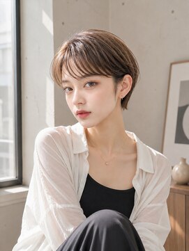 グリッター 仙台中央店(GRITTERs) マッシュショートハンサムショートミルクティーベージュ20代30代
