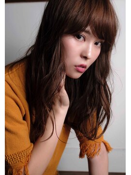 ヘアデザイン ソラ(Sola) セミウェットゆるウェーブロング×暖色系ブラウン