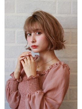 ブリーチ ラボ エーアイ 原宿店(BLEACH LABO Ai) 20代30代40代50代 色っぽふんわりショートの重軽ウェーブヘア♪