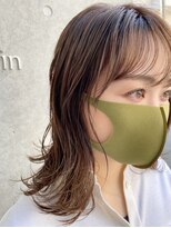 ドゥマン(Demain)&nbsp;【Demain】小顔◎外ハネボブミディアッシュブラウンネオウルフ