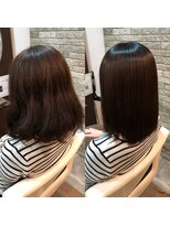 ジェムヘアー(J'aimeHair) ハイブリッド縮毛矯正・モノトーンブラウン