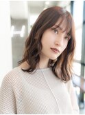 小顔ヘア/似合わせカット/デザインカラー/くびれヘア