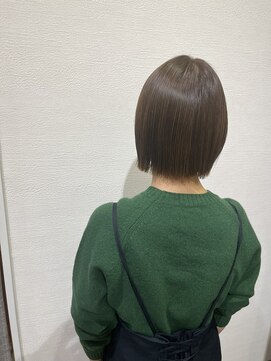 サンコ(sanco.) 切りっぱなし/ストレート/ボブ/カーキカラー