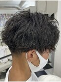 MEN'S HAIR  センターパート　ツイストスパイラル　コンマヘア