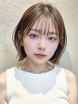 ワールドオーダー 天王寺店(WORLD ORDER)&nbsp;ショートカット×ひし形ショートボブ×グレージュ20代30代40代