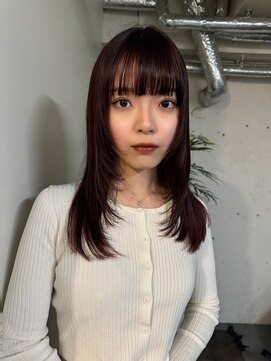 ノラ シブヤ(NORA) レイヤーカット/ボルドーカラー/レッドブラウン