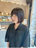 【hhair 四条大宮】黒髪ぱっつんボブ