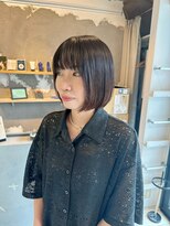 エイチヘア(h hair)&nbsp;【hhair 四条大宮】黒髪ぱっつんボブ