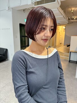 リイチ(LIICHI) ボルドー × ショートボブ