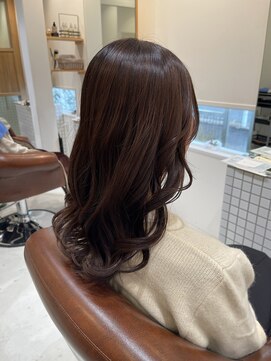 ファスナーグランデ(fustener grande) ココアブラウン×ウェーブ巻き