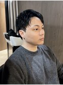 爽やかツーブロック ナチュラルアップバングショート