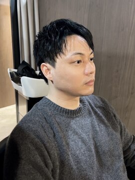 ラックスビー プレミアム 大阪駅前第3ビル店(LUXBE PREMIUM) 爽やかツーブロック ナチュラルアップバングショート