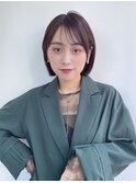 切りっぱなしボブ*大人ボブ*前髪ありボブ*30代40代50代*白髪染め