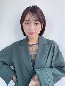 ケーツー エソラ池袋店(K-two) 切りっぱなしボブ*大人ボブ*前髪ありボブ*30代40代50代*白髪染め