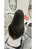 ケアブリーチなしダブルカラー /髪質改善ストレート