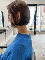 パープル(PURPLE)&nbsp;ボブ//ショートヘア/白髪ぼかし