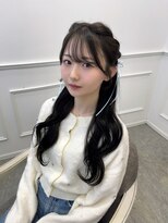 【ヘアメ】ふわふわガーリーヘア＊ねじりハーフツイン＊新井