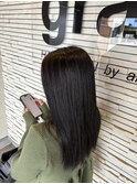 髪質改善カラーブルーブラック