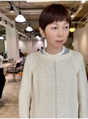 マッシュショート　ギザギザバング